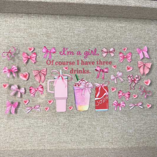 I Have Three Drinks Design