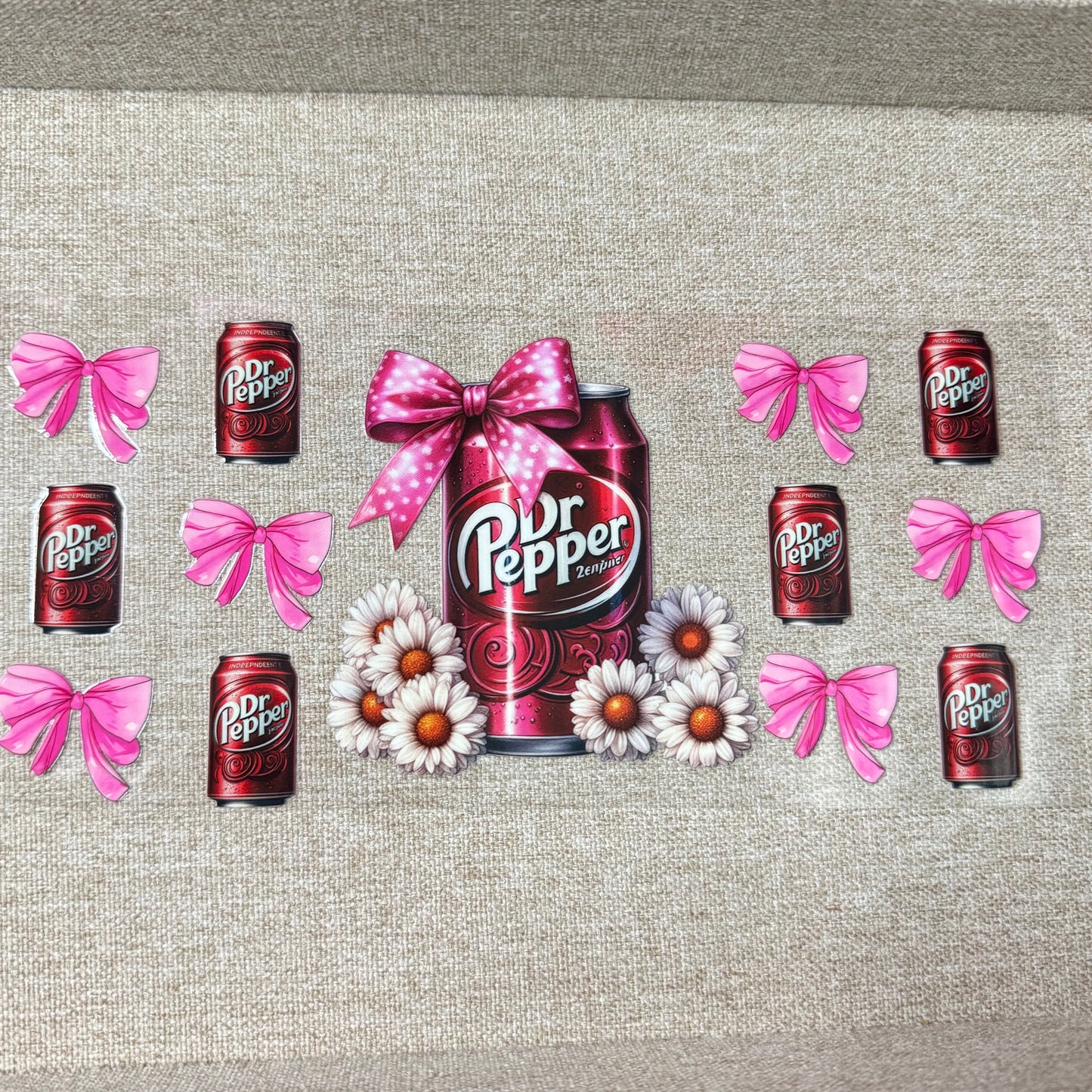 Dr.Pepper Floral Bows Design