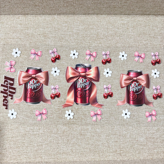 Dr Pepper Girly Bow Design