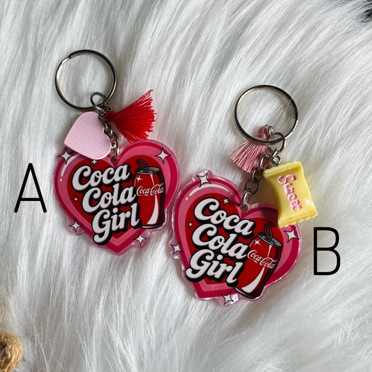 Coca Cola Girl Keychain