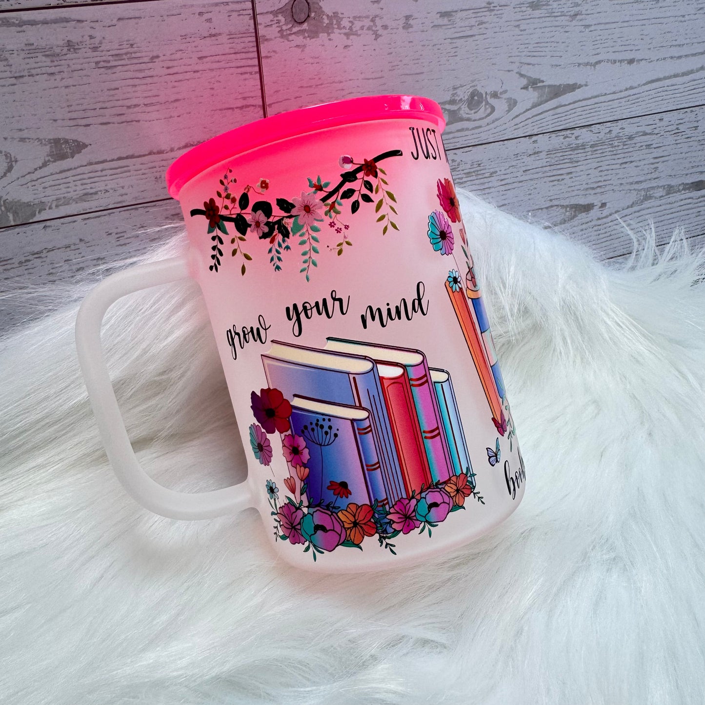 Books and Coffee Frosted Mug