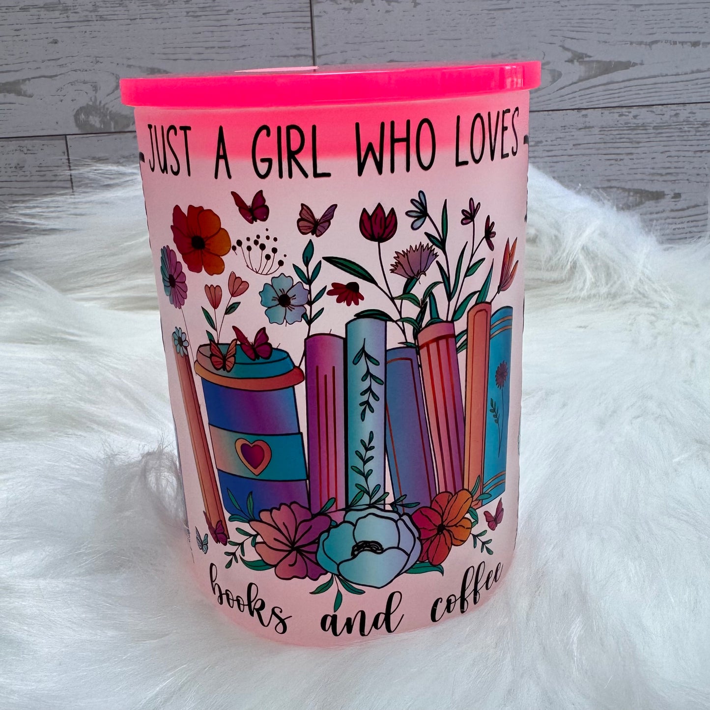 Books and Coffee Frosted Mug