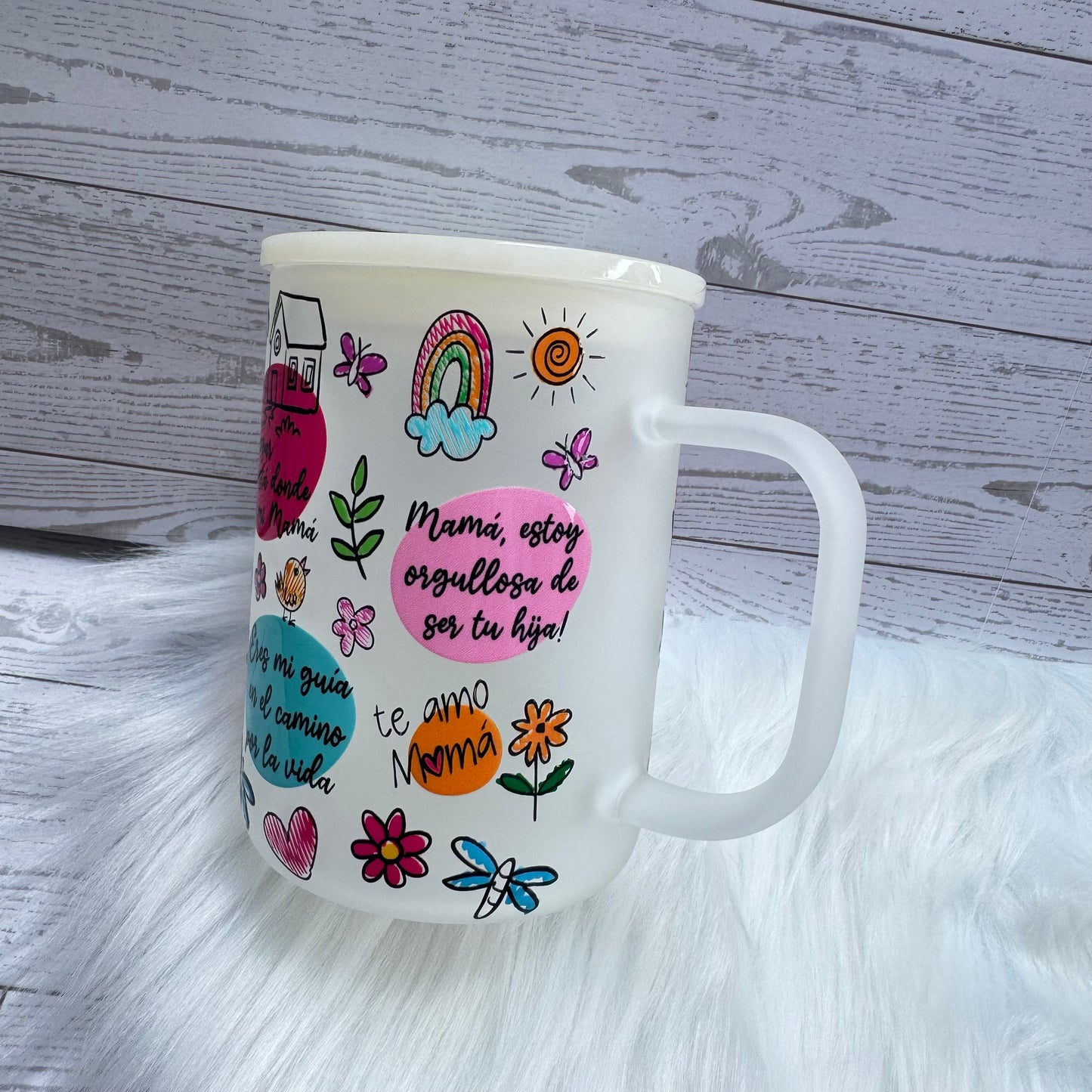 The Best Mom Frosted Mug / La Mejor Mamá Taza