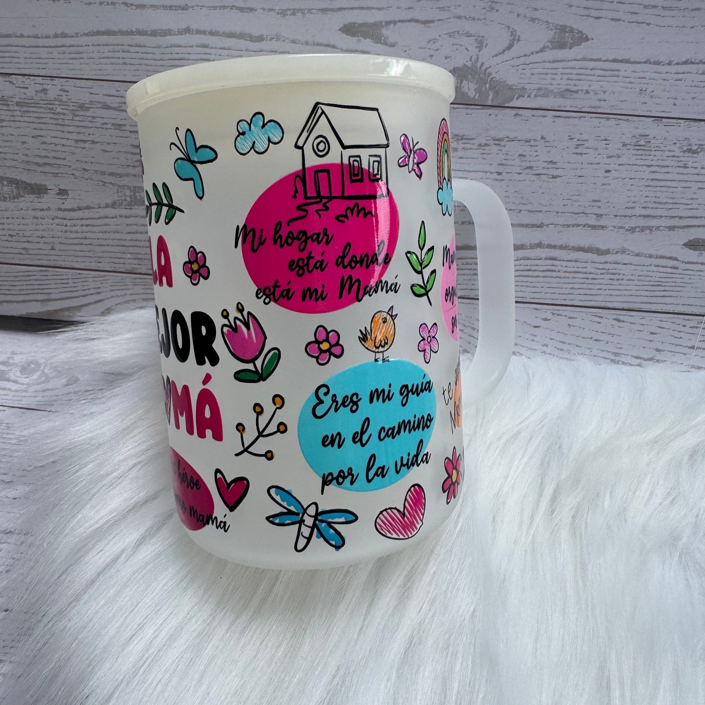 The Best Mom Frosted Mug / La Mejor Mamá Taza