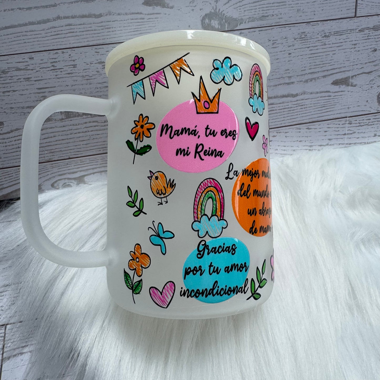 The Best Mom Frosted Mug / La Mejor Mamá Taza
