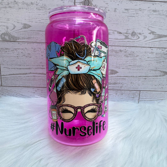 Nurse Life Facts Glass Cup