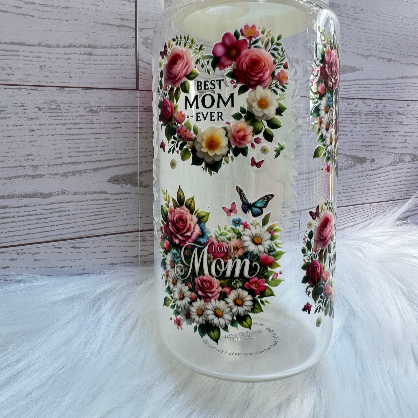 Best Mom Ever Glass Cup