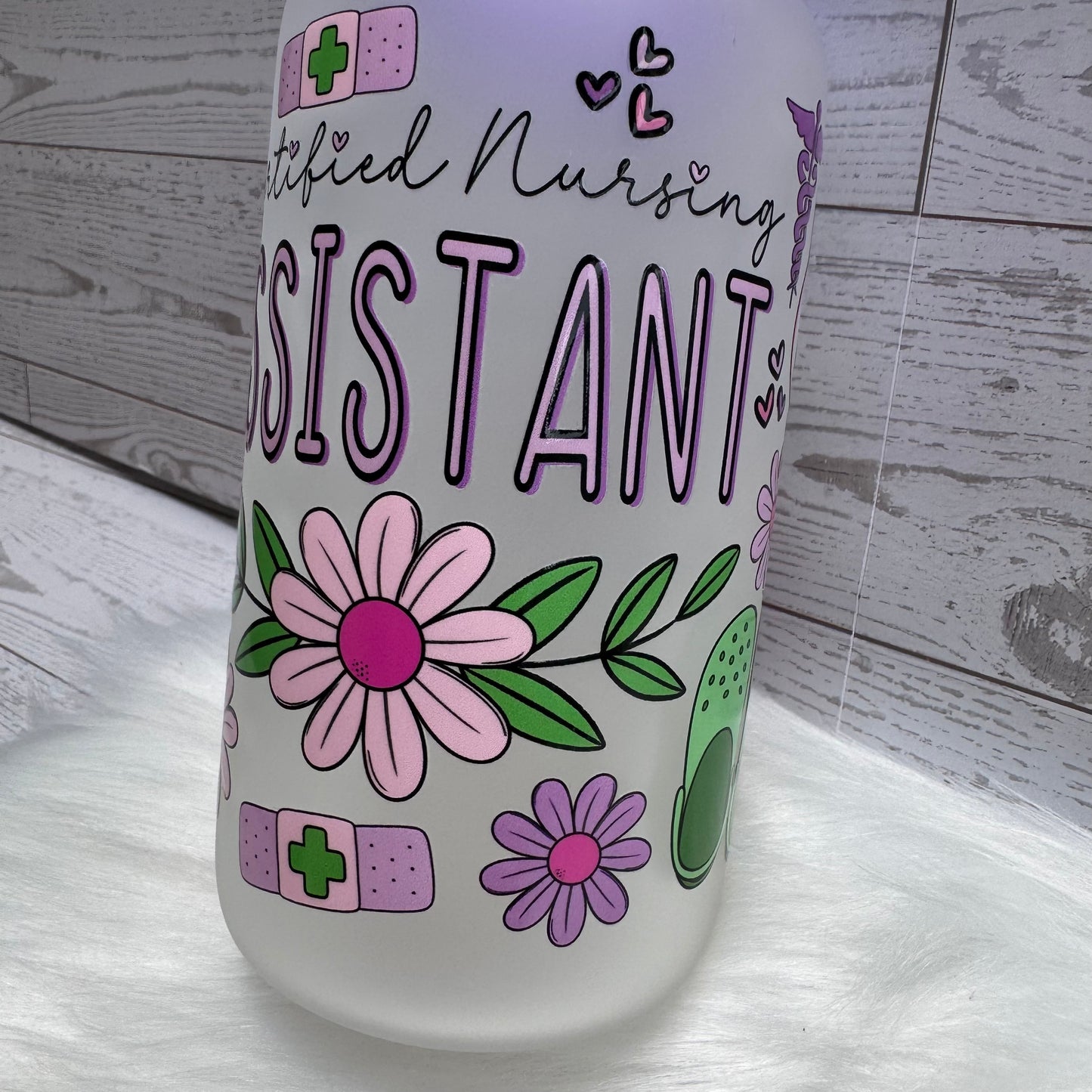 Certified Nursing Assistant Frosted Glass Cup