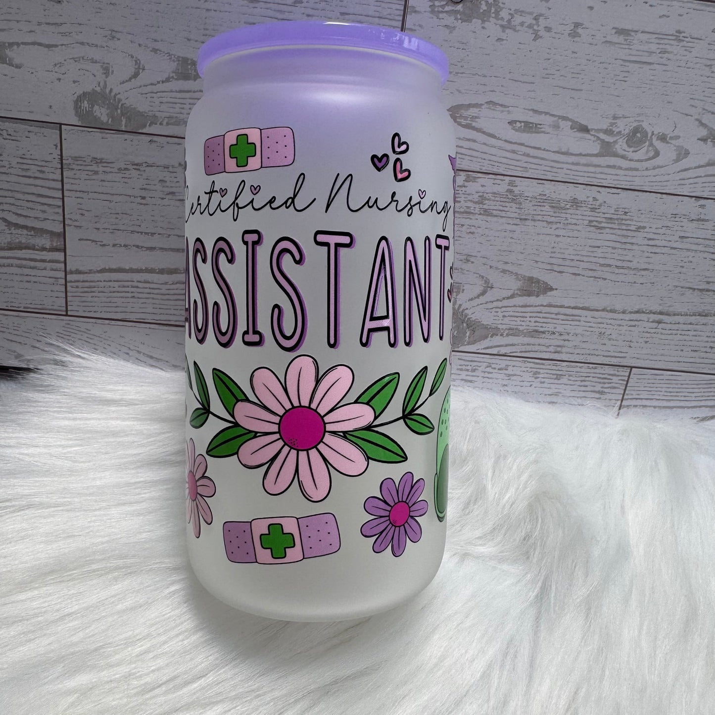 Certified Nursing Assistant Frosted Glass Cup