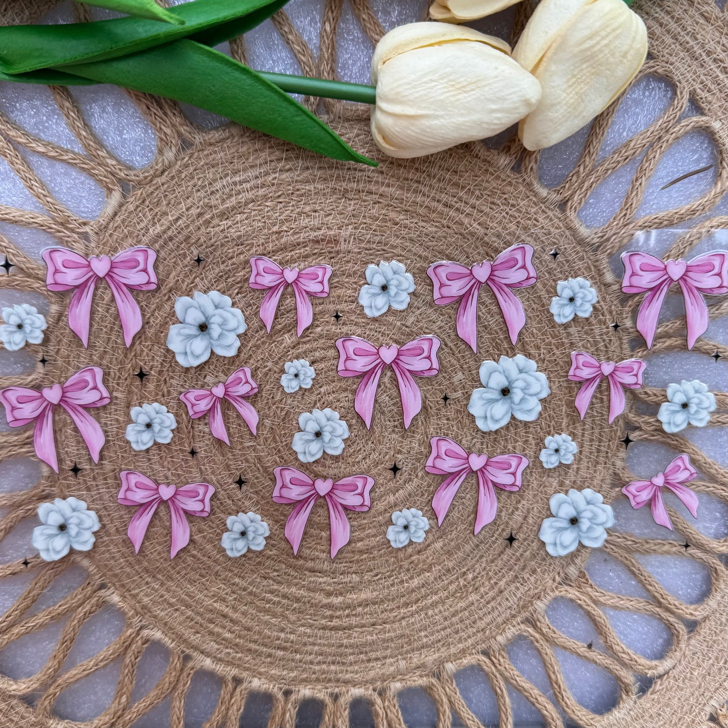 Pink Bows & Flowers Design