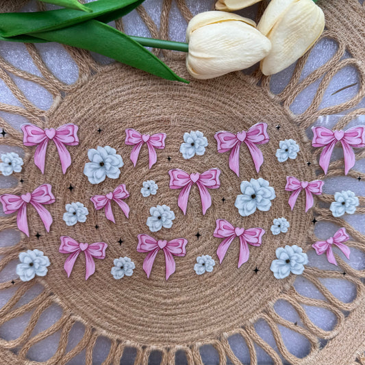 Pink Bows & Flowers Design