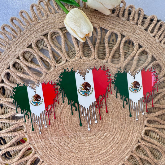 Drip Heart Mexico Flag Design