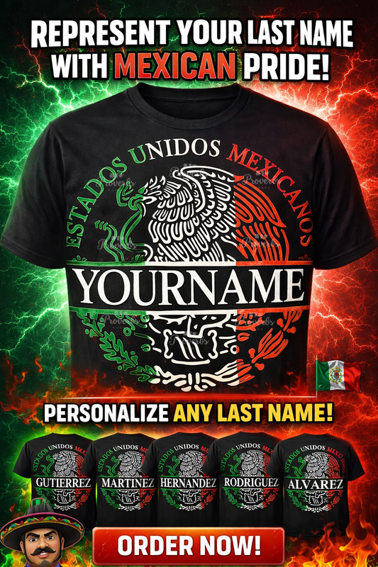 Mexico Personalized/Custom Name T-Shirt