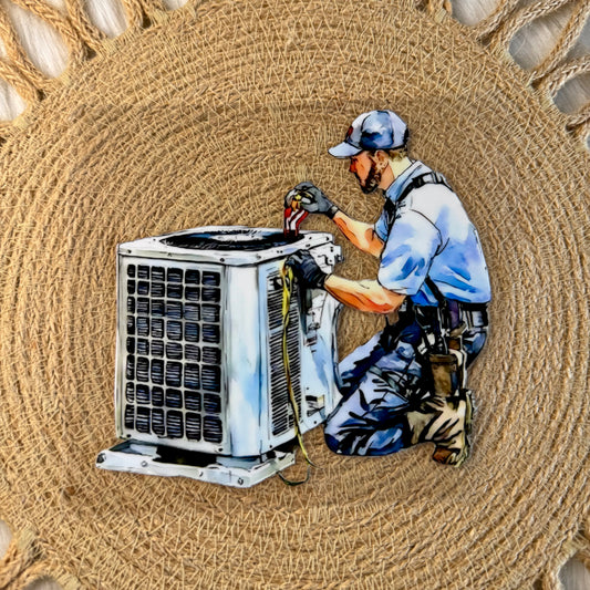 HVAC Worker Decal