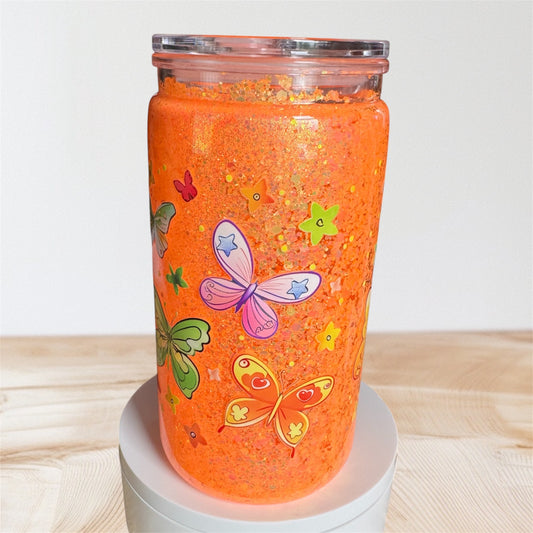 Sunkissed Butterfly Acrylic Snowglobe Cup