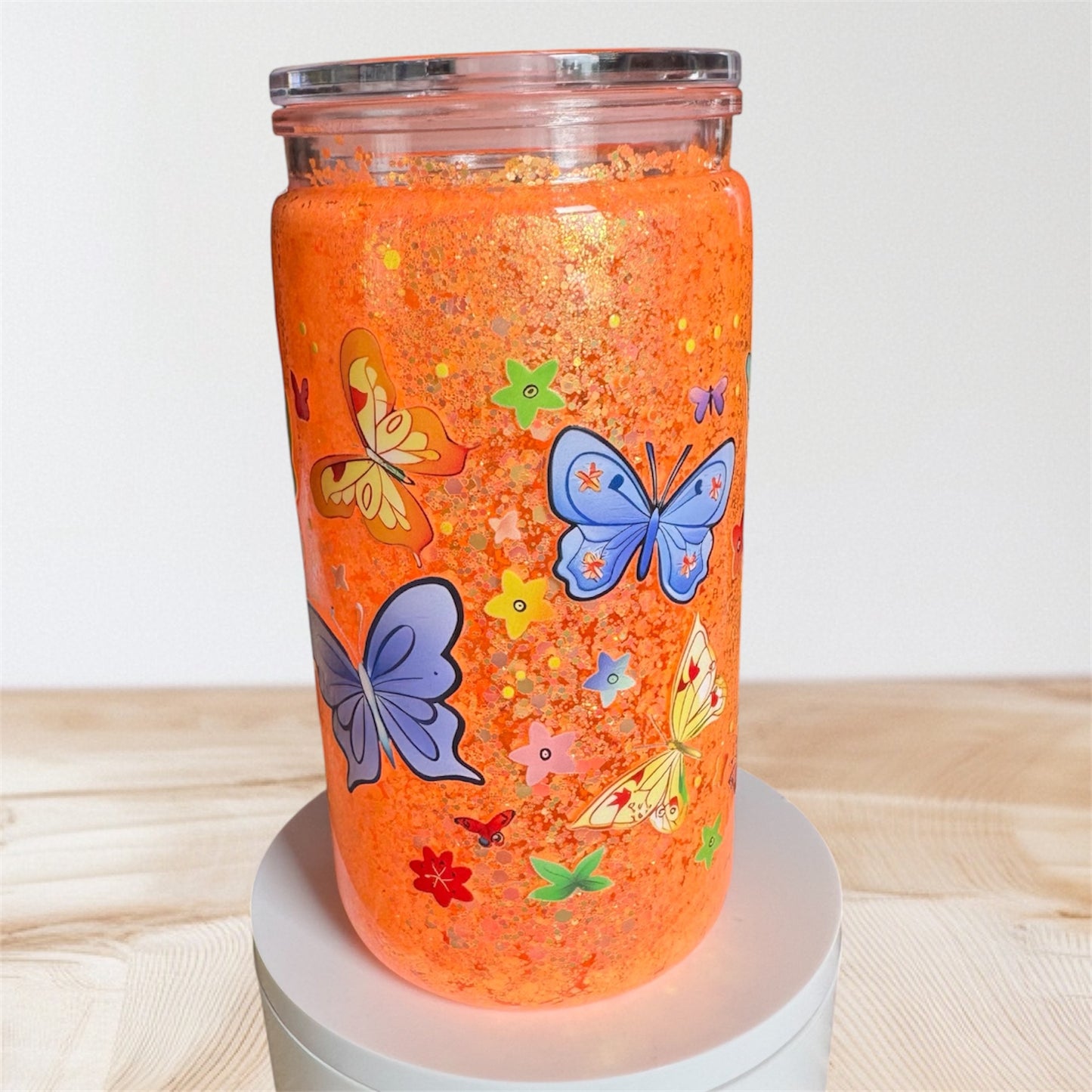 Sunkissed Butterfly Acrylic Snowglobe Cup