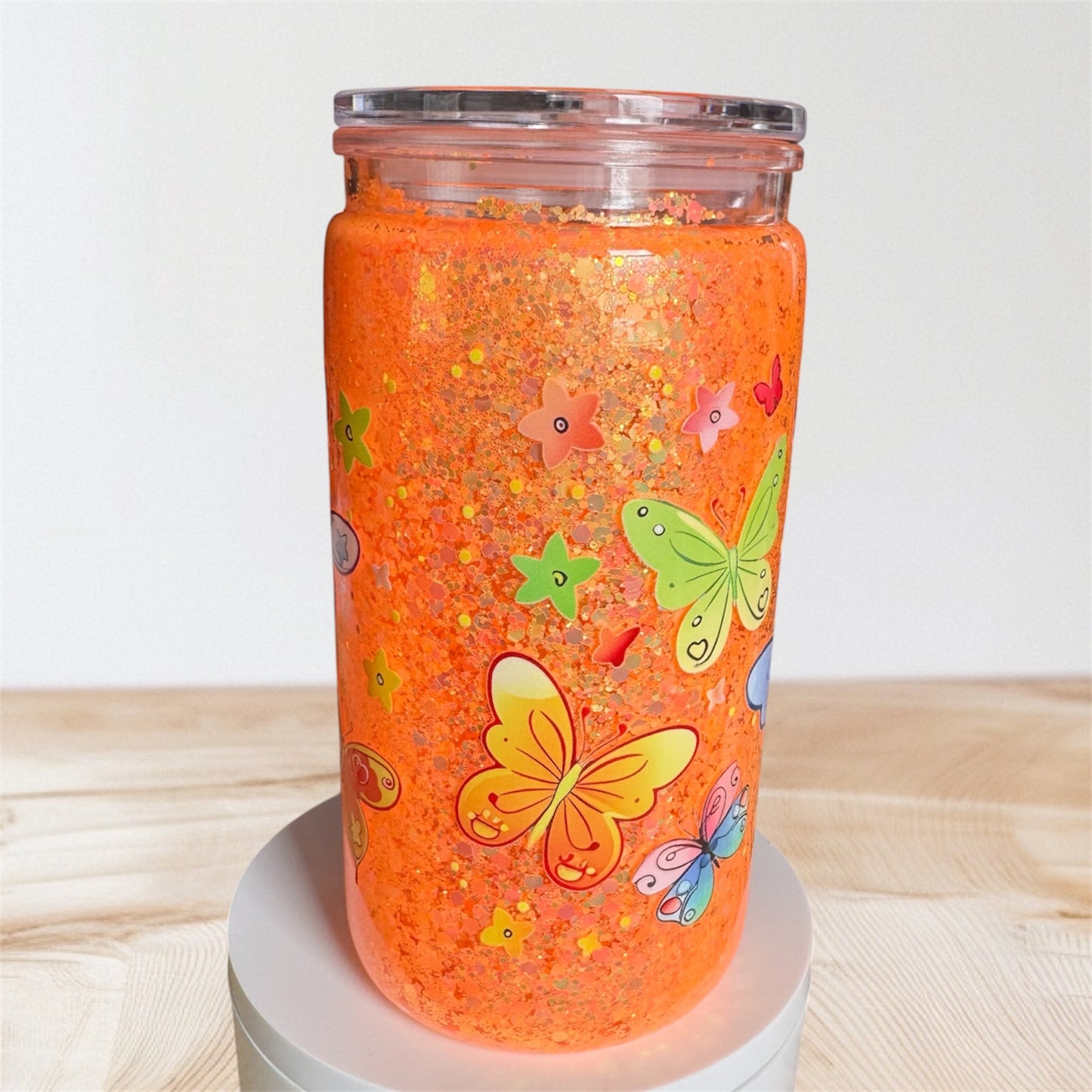 Sunkissed Butterfly Acrylic Snowglobe Cup