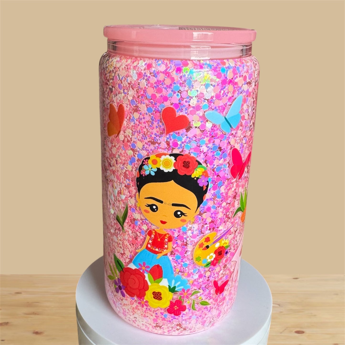 Frida Glass Snowglobe Cup