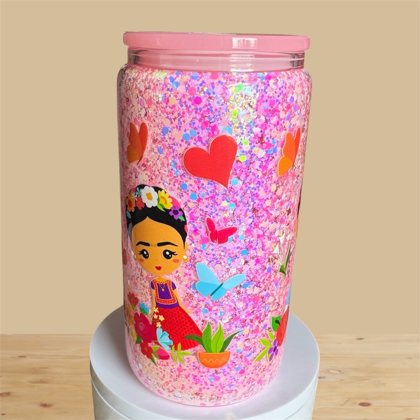 Frida Glass Snowglobe Cup