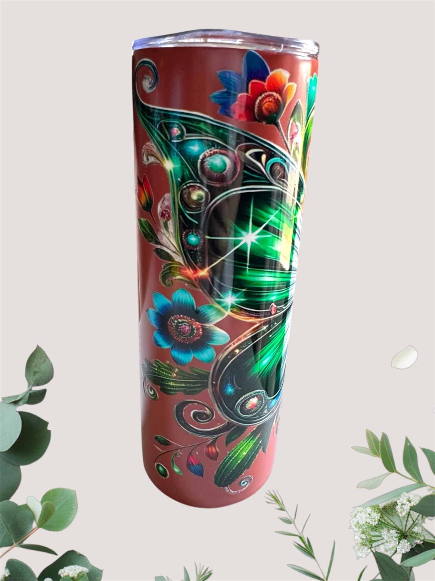 Mexican Butterfly Flag Tumbler