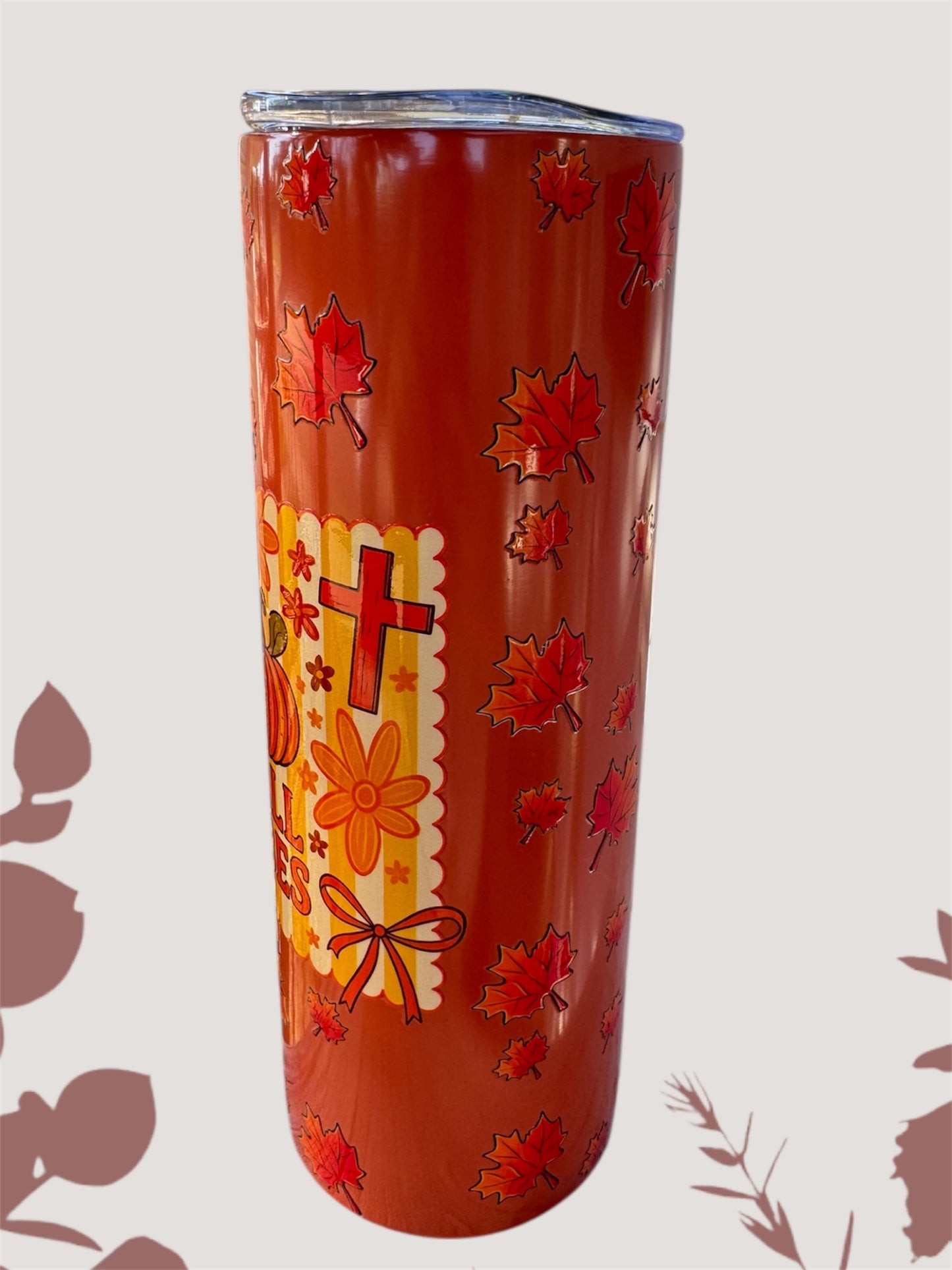 Fall Vibes Orange Tumbler