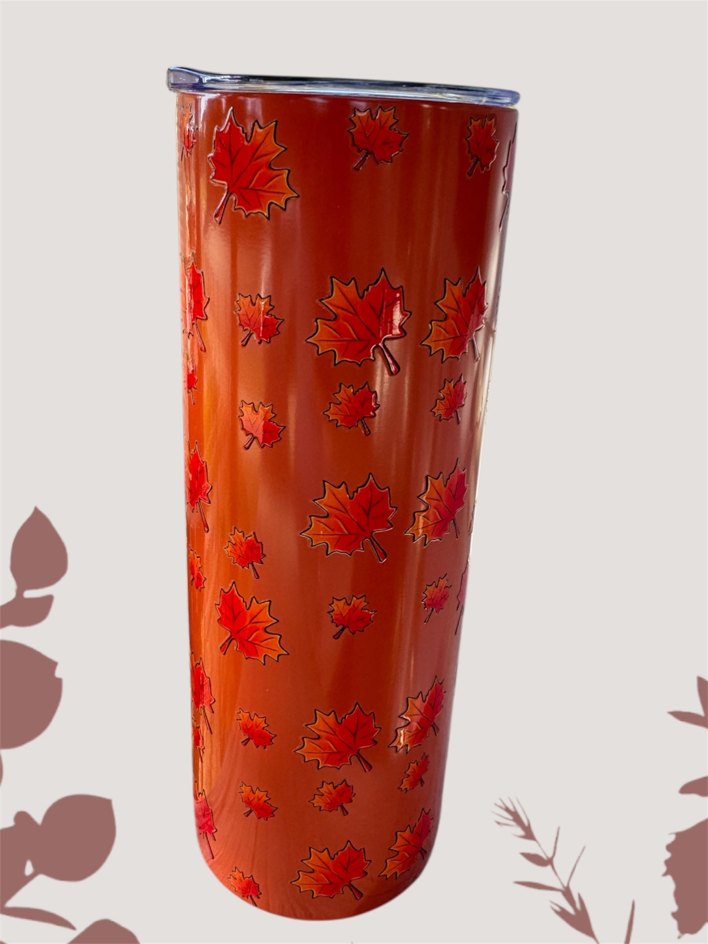 Fall Vibes Orange Tumbler