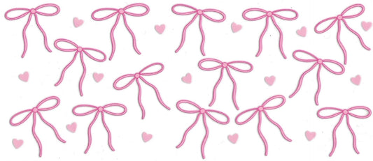 Pink Bows & Mini Hearts Design