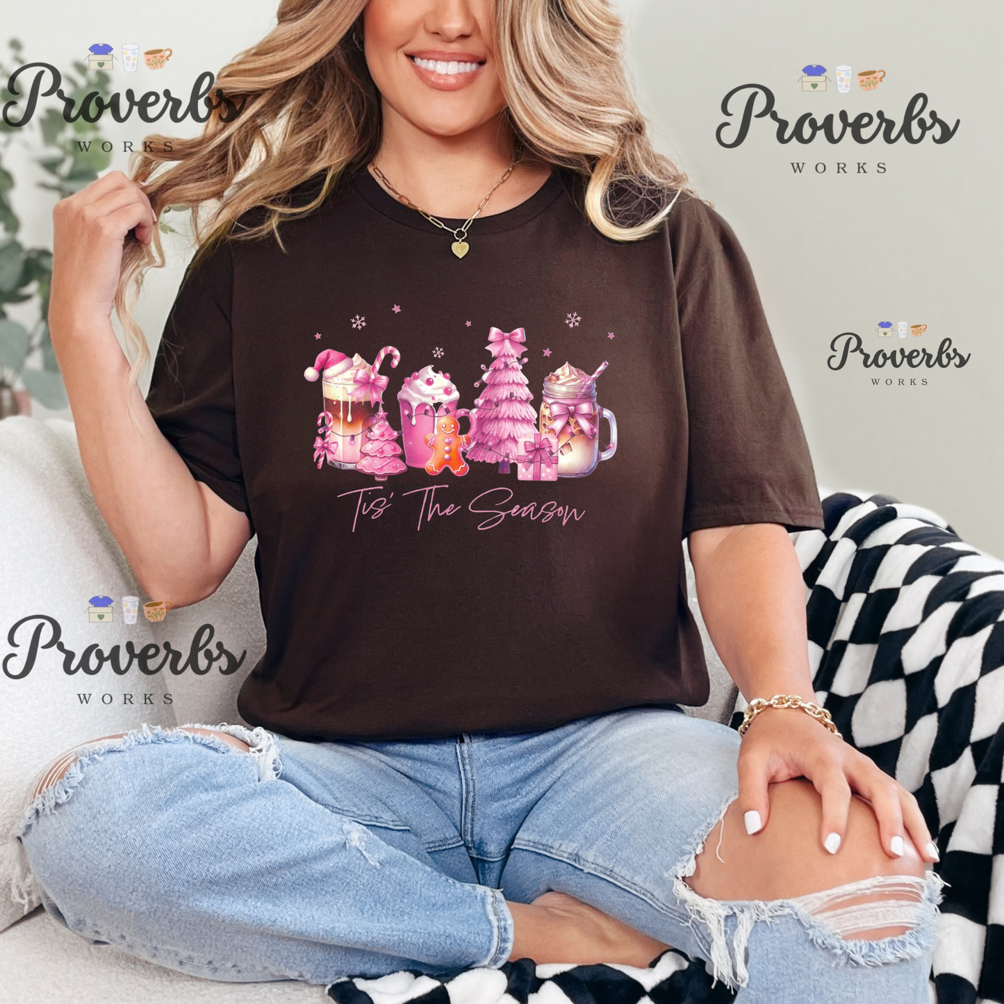 Tis the Season Pink Christmas T-Shirt