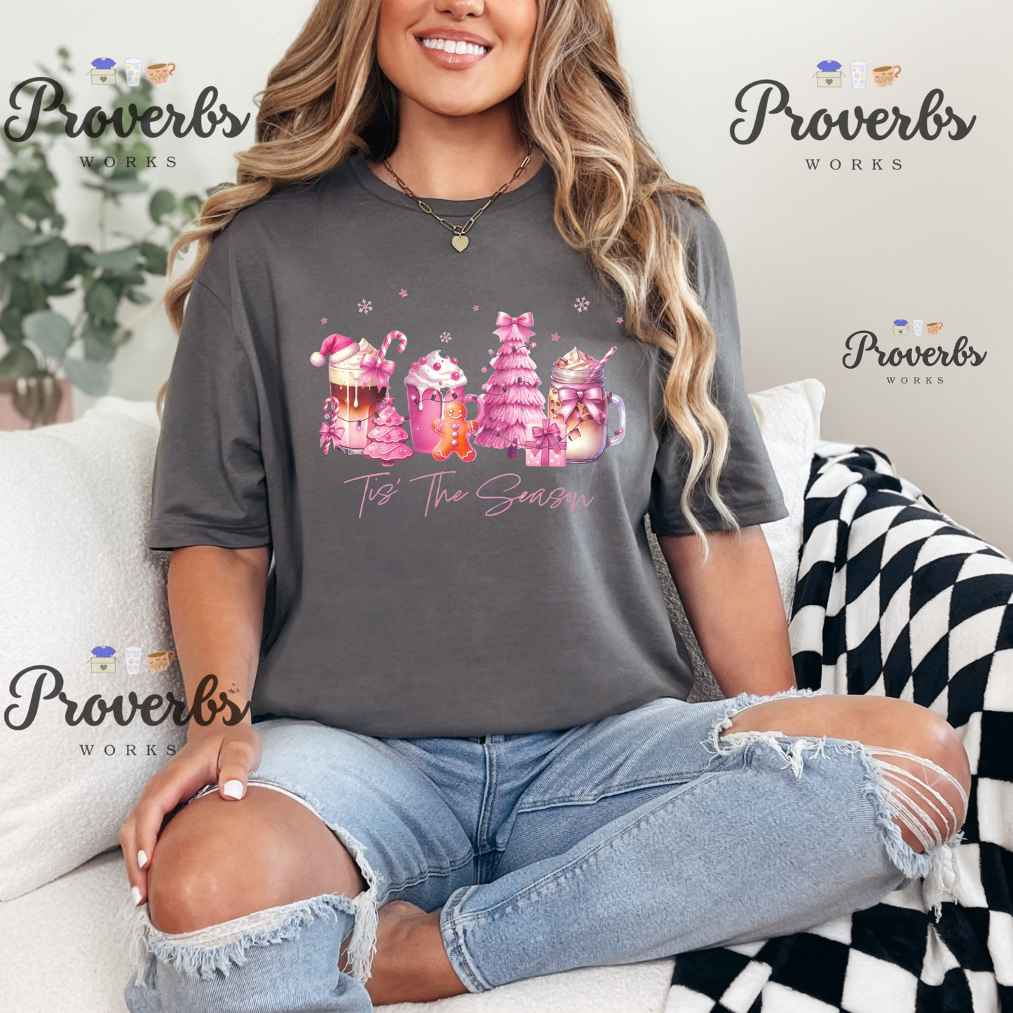 Tis the Season Pink Christmas T-Shirt