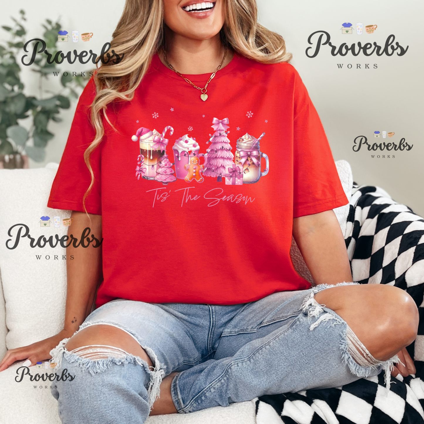 Tis the Season Pink Christmas T-Shirt