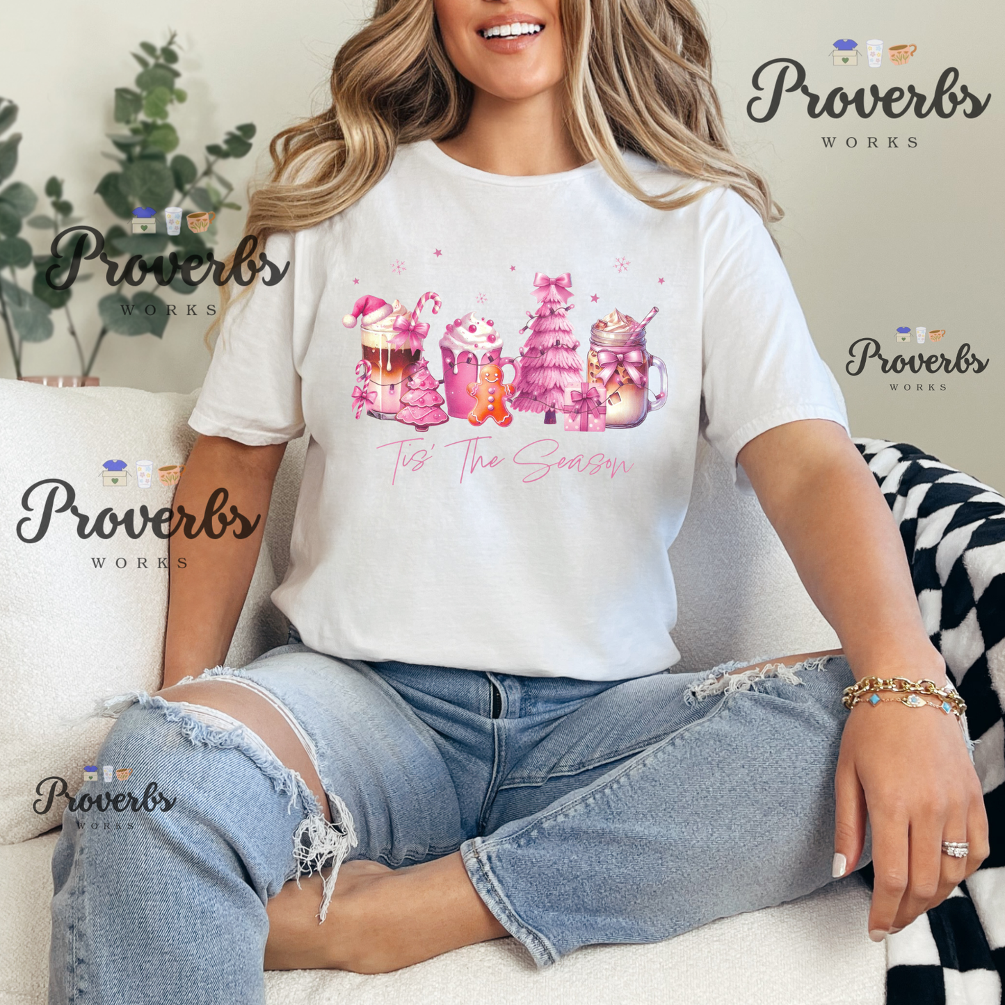 Tis the Season Pink Christmas T-Shirt