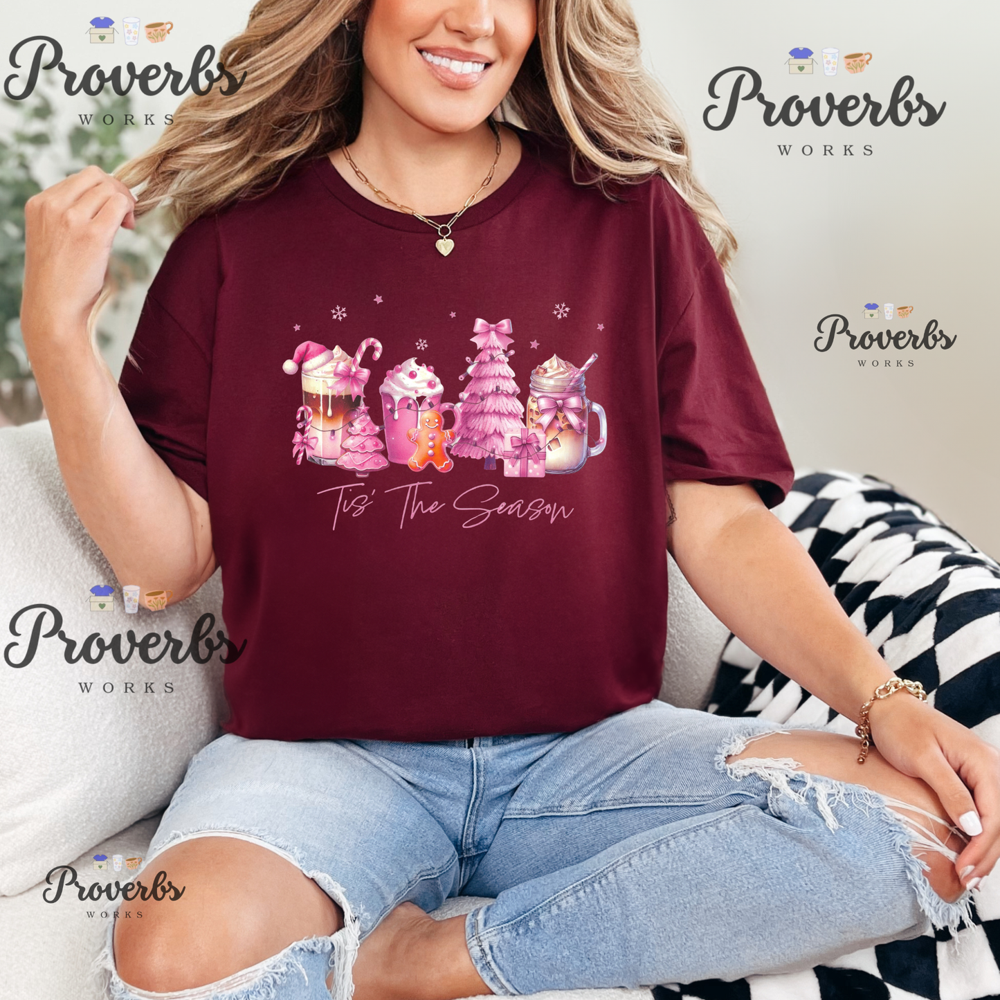Tis the Season Pink Christmas T-Shirt