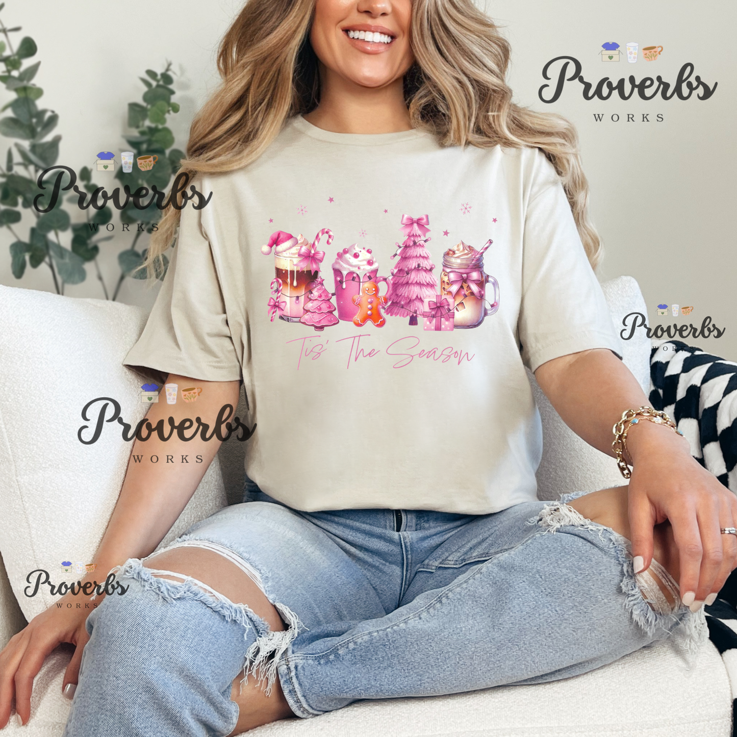 Tis the Season Pink Christmas T-Shirt