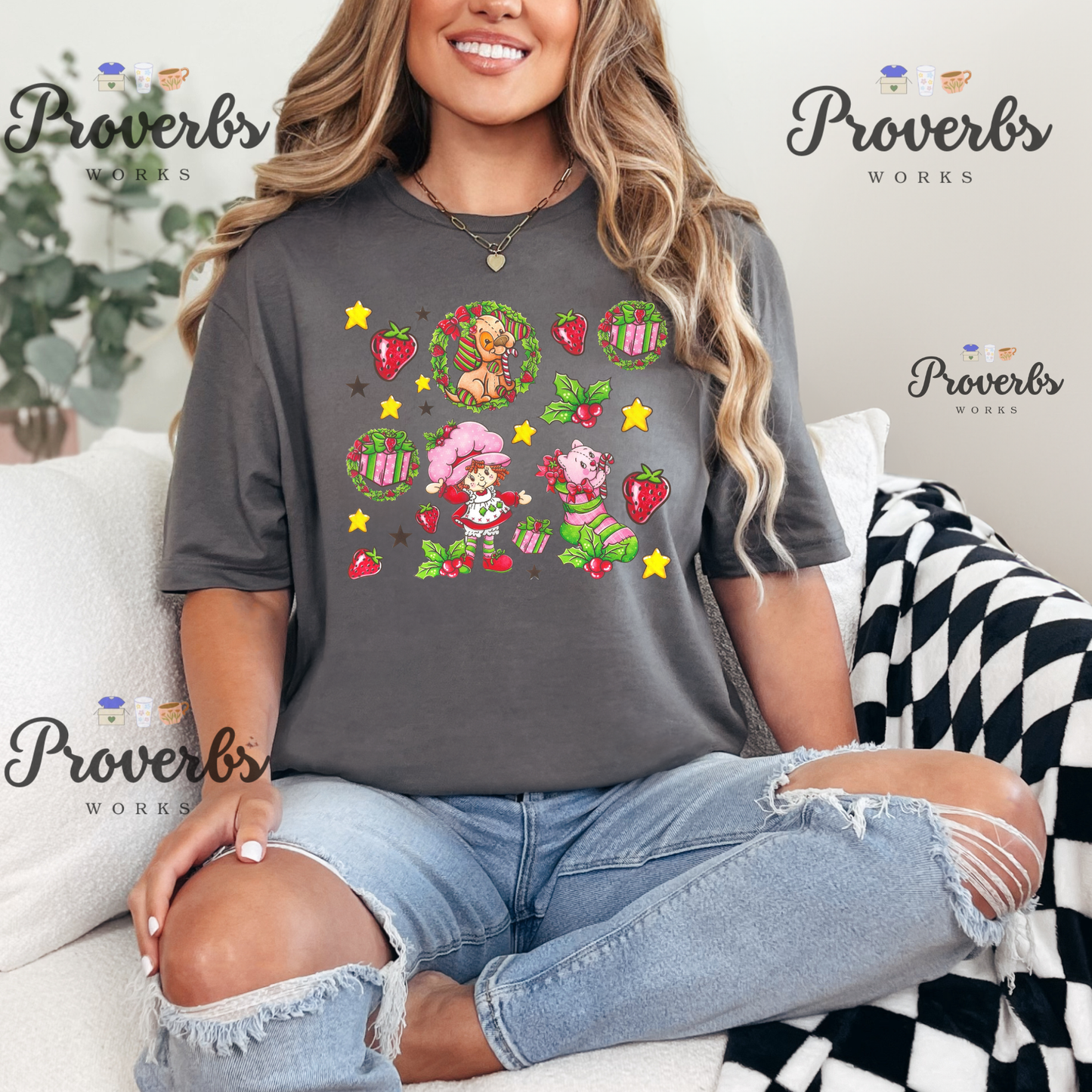 Christmas Strawberry Girl T-Shirt