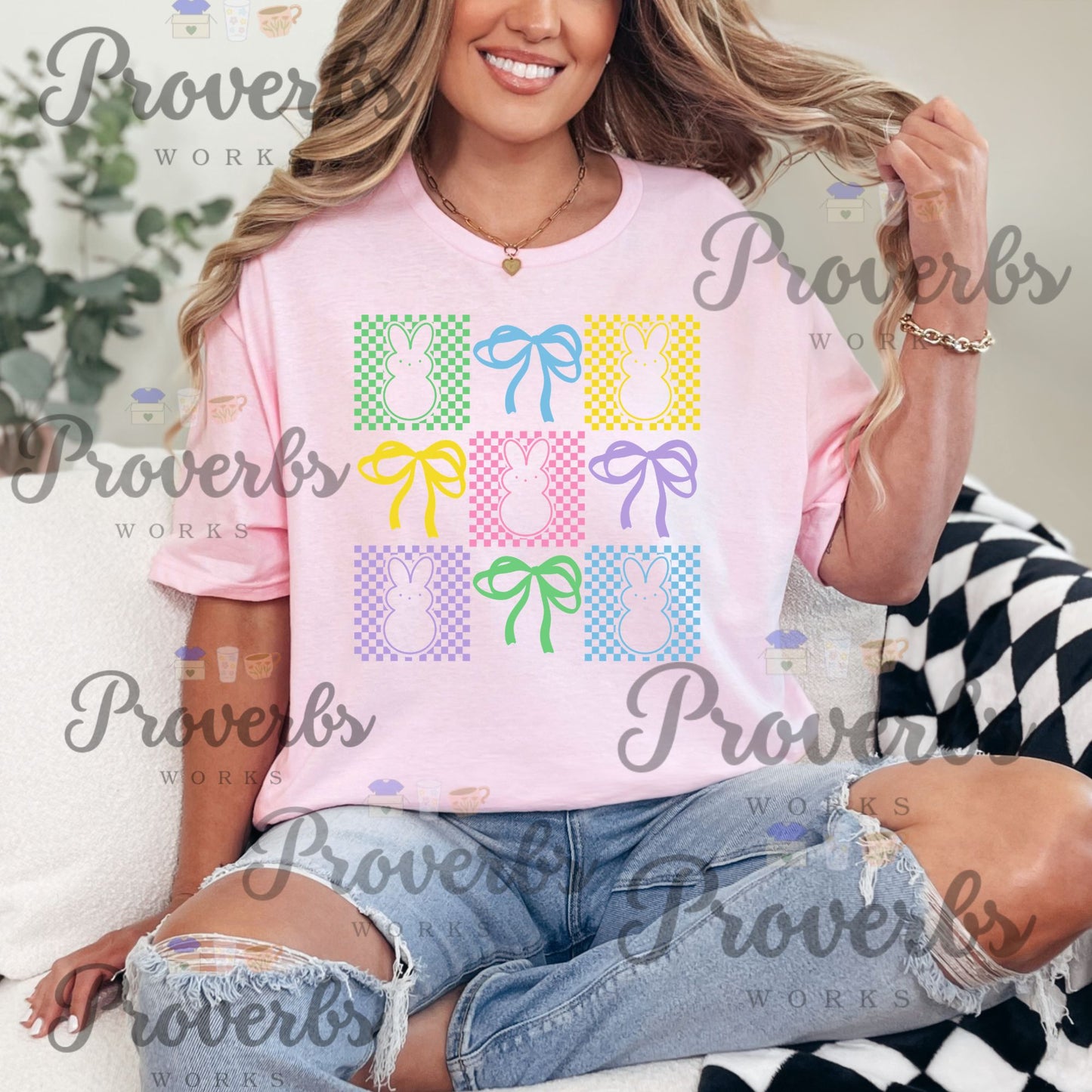 Checkered Bunny T-Shirt