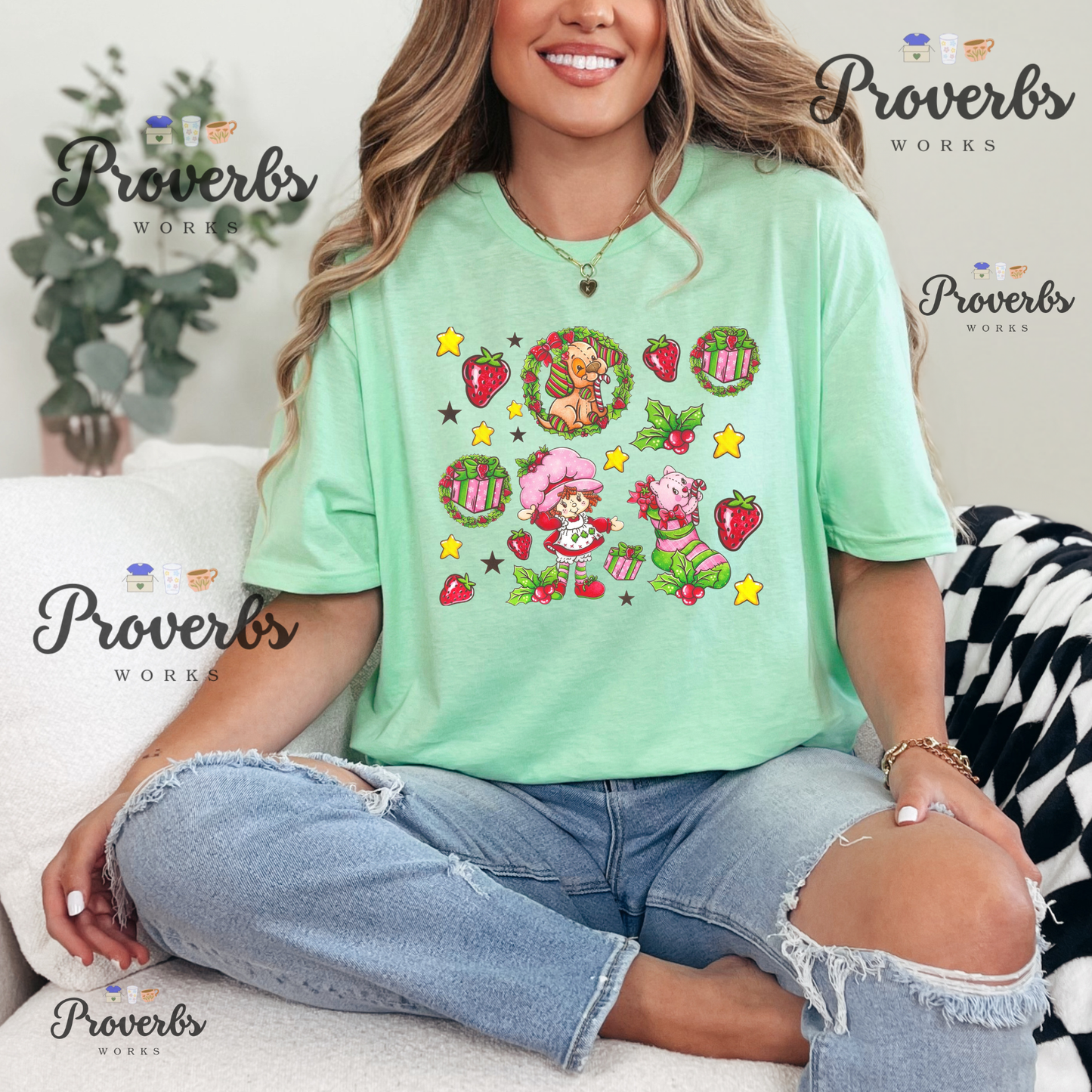 Christmas Strawberry Girl T-Shirt