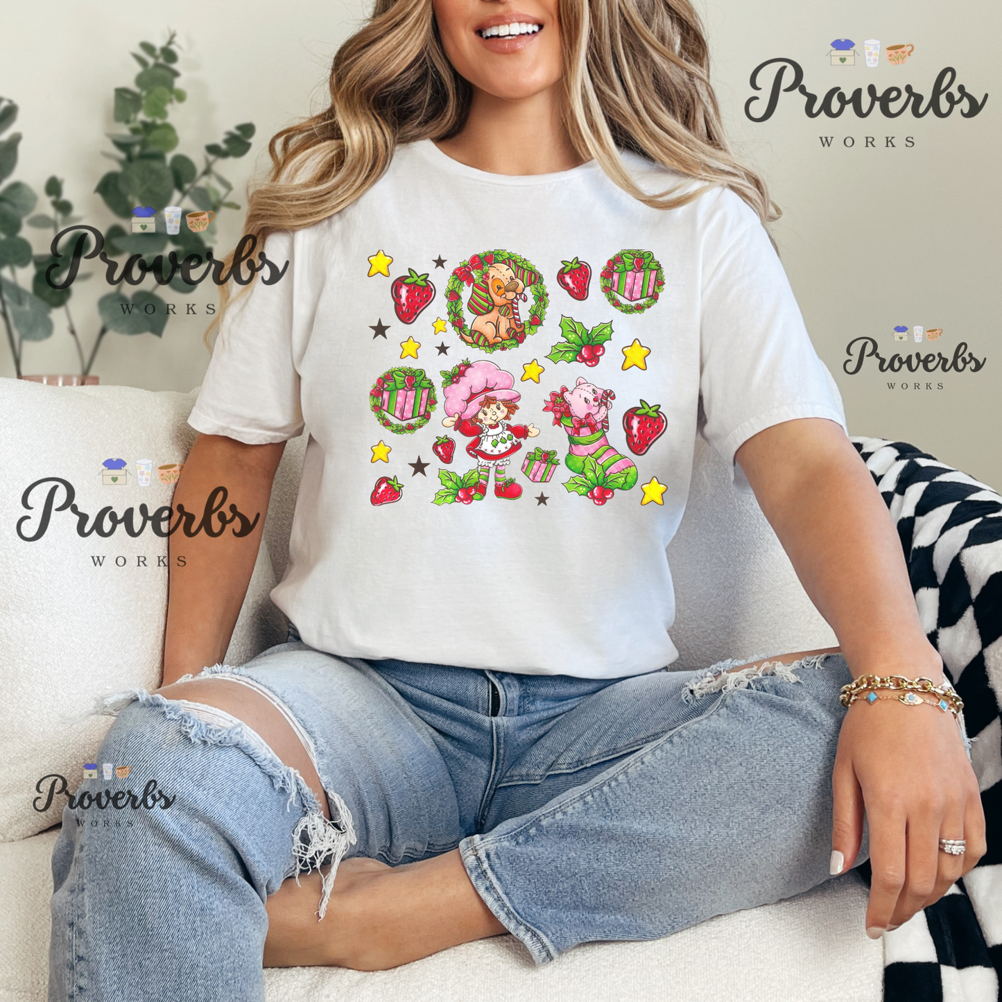 Christmas Strawberry Girl T-Shirt