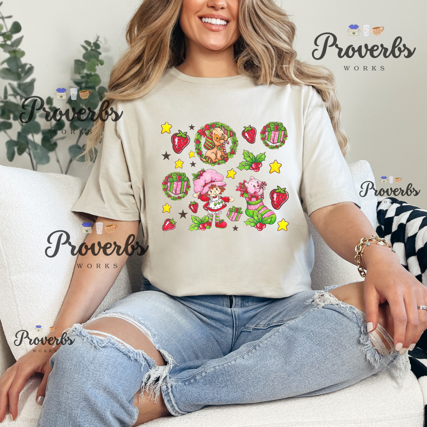 Christmas Strawberry Girl T-Shirt