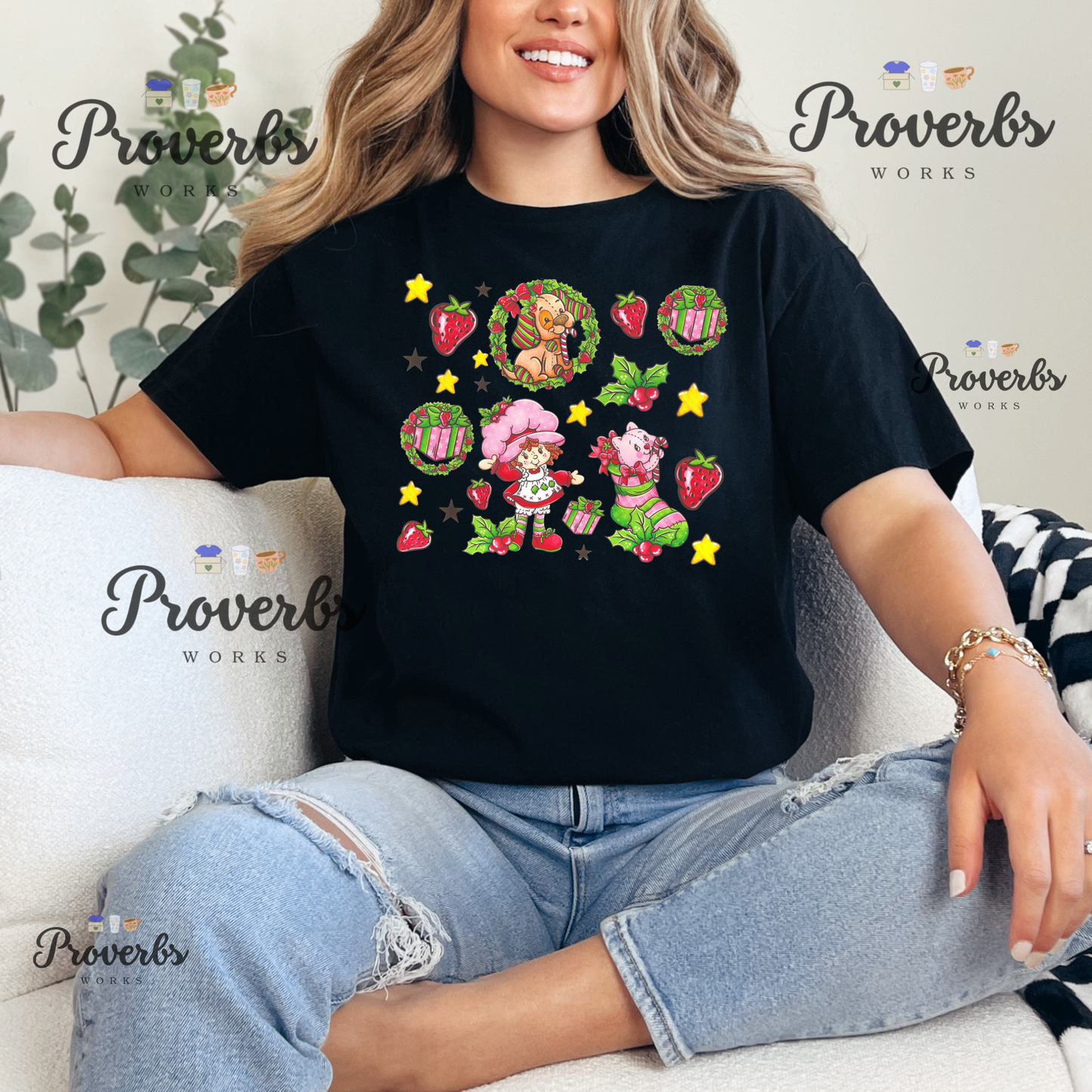 Christmas Strawberry Girl T-Shirt