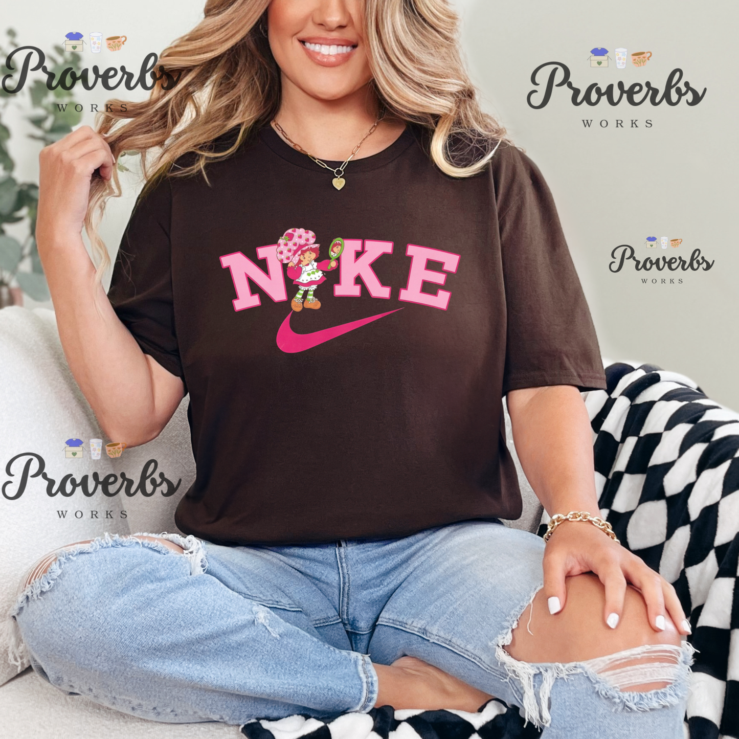 Pink Strawberry Girl Mashup T-Shirt