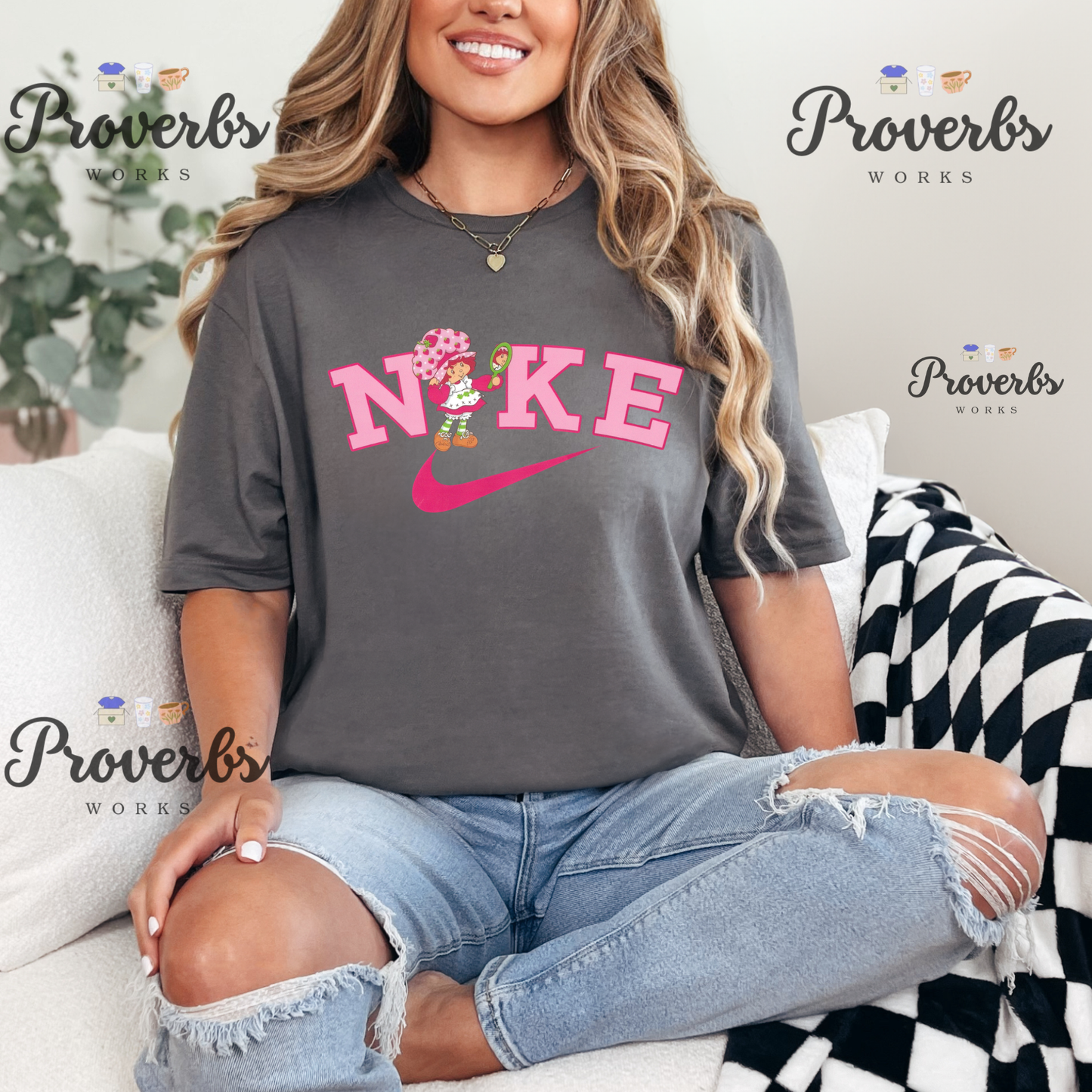 Pink Strawberry Girl Mashup T-Shirt
