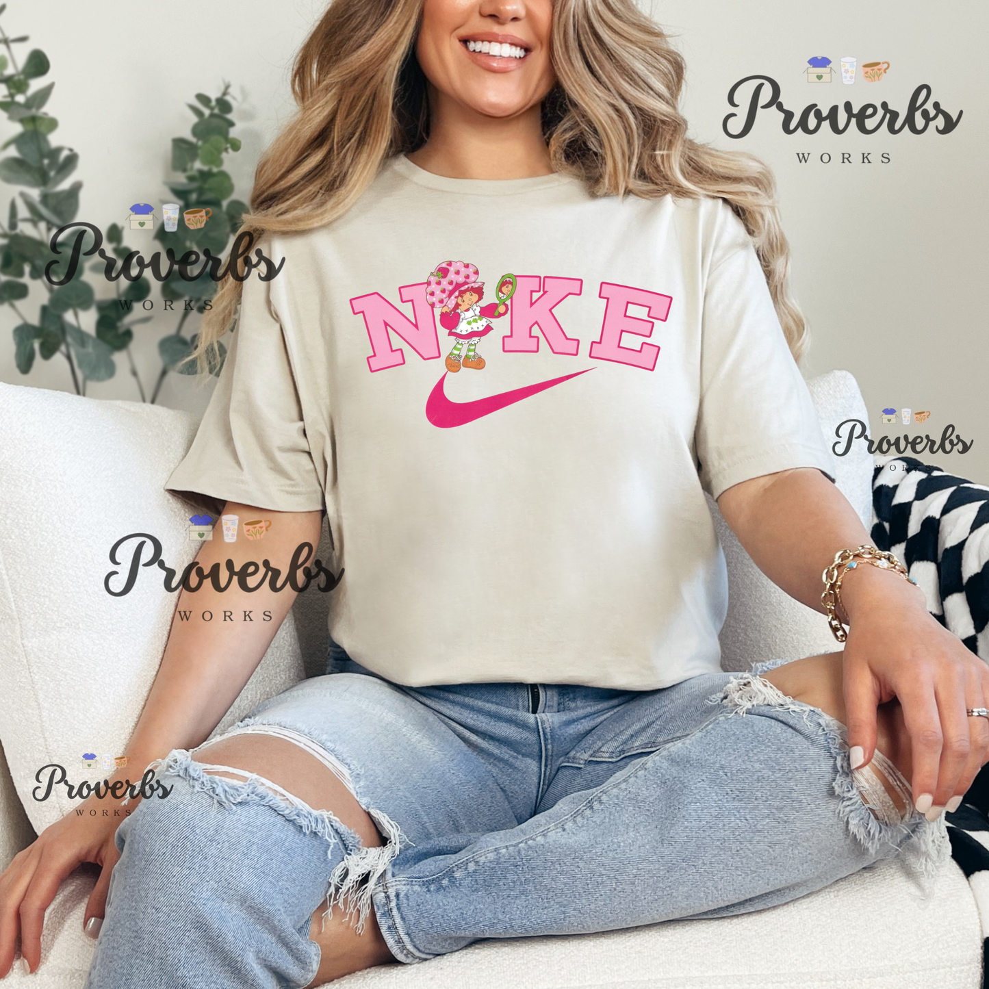 Pink Strawberry Girl Mashup T-Shirt