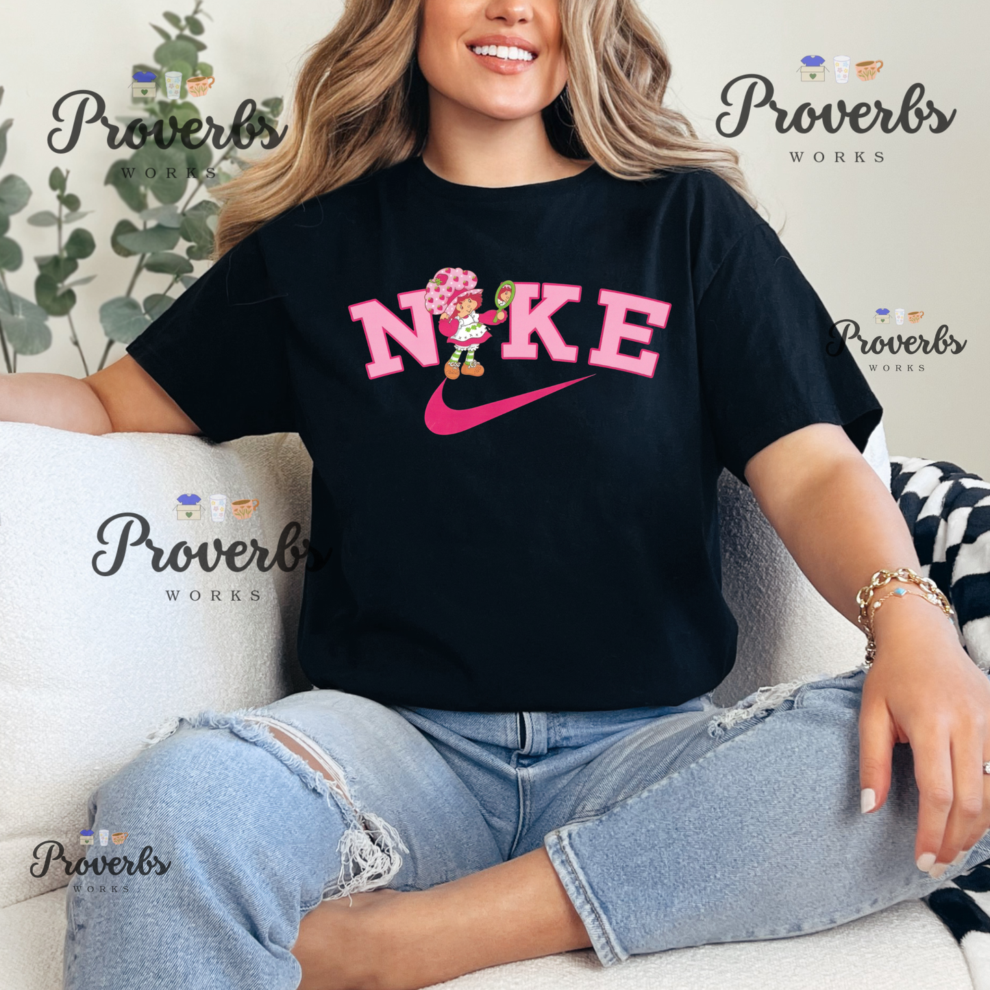 Pink Strawberry Girl Mashup T-Shirt