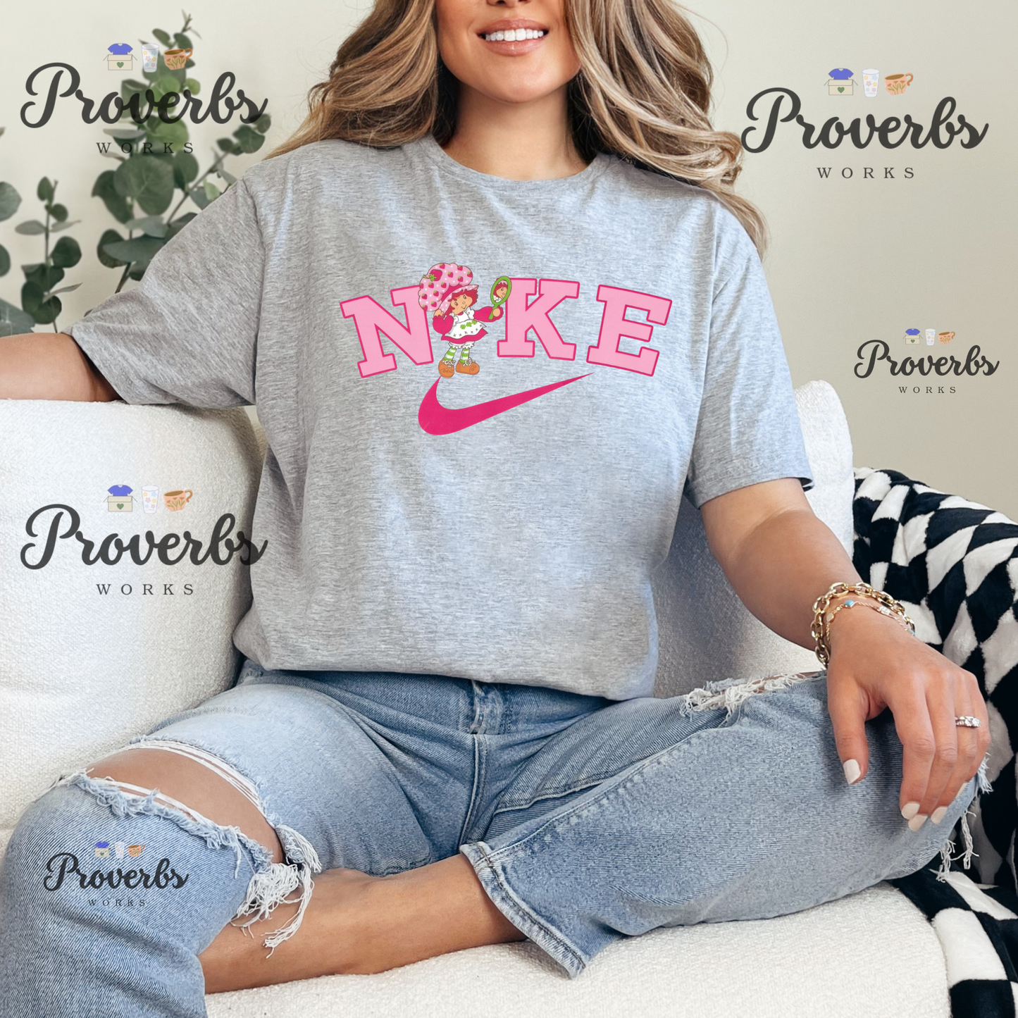 Pink Strawberry Girl Mashup T-Shirt