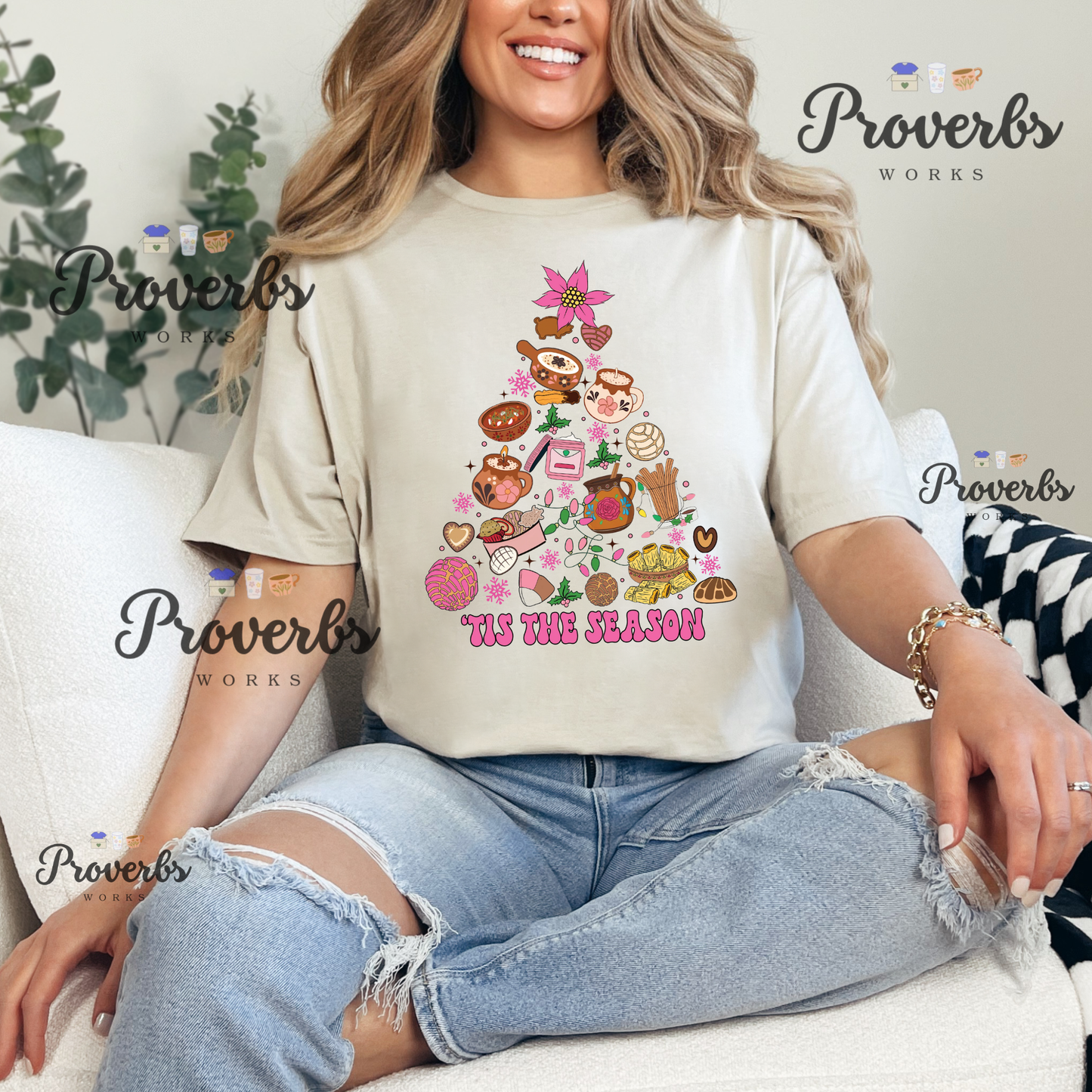 Tis The Season Pan Dulce Tree T-Shirt