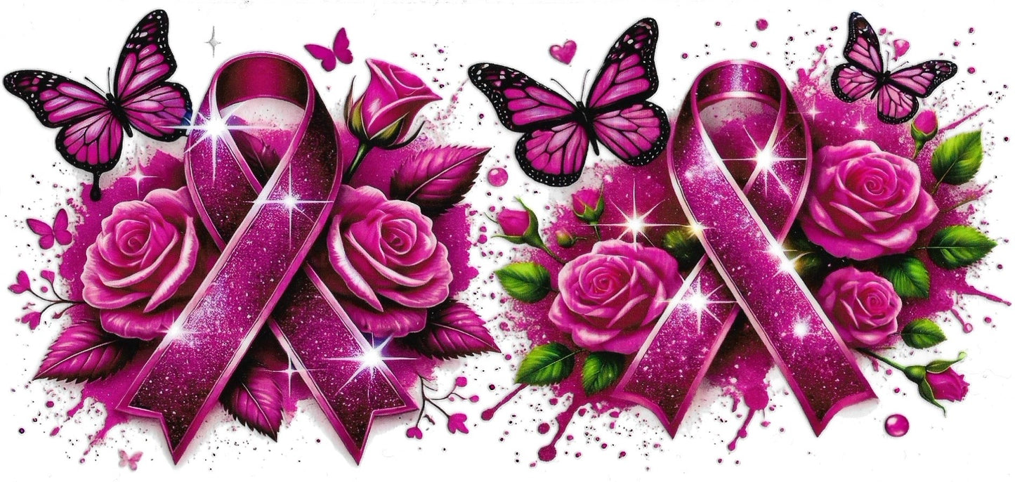 Rose Butterfly Ribbon Design