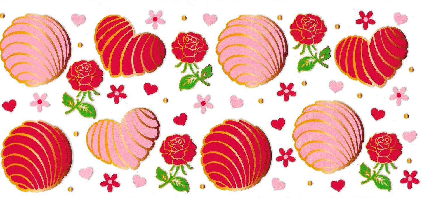 Pink & Red Conchas Design