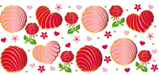Pink & Red Conchas Design