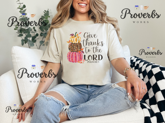 Give Thanks Psalm 136 T-Shirt
