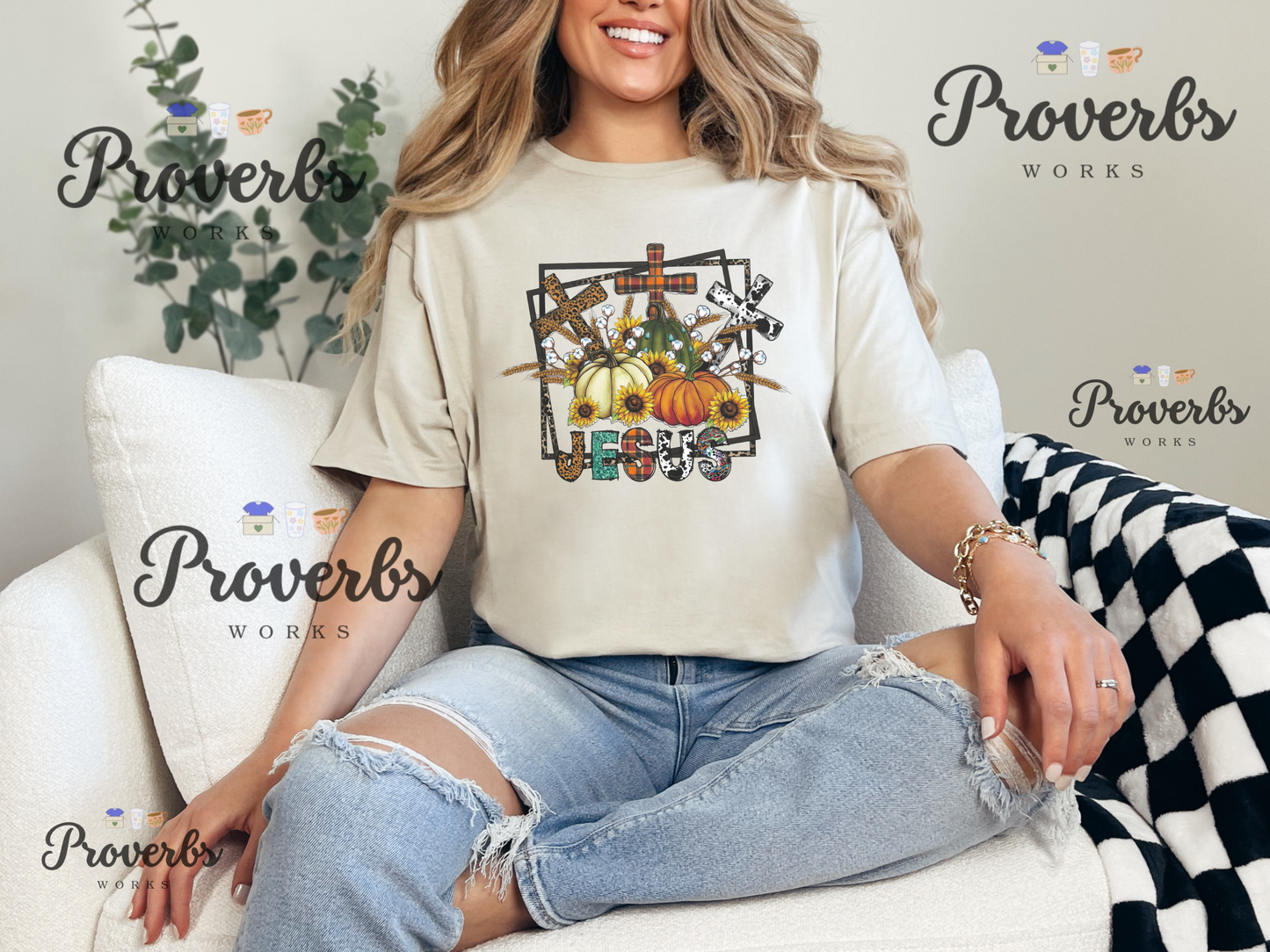 Jesus Fall/ Seasonal Theme T-Shirt